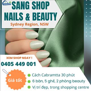 Shop nails & beauty trong shopping centrel cần sang vùng Sydney