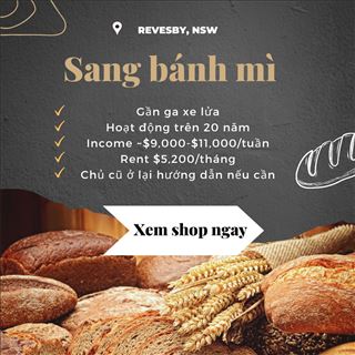 Sang lại tiệm bánh mỳ hoạt động trên 20 năm vùng Revesby, NSW