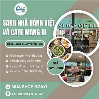 Sang nhà hàng Việt và cafe, doanh thu ổn định tại Luddenham, NSW